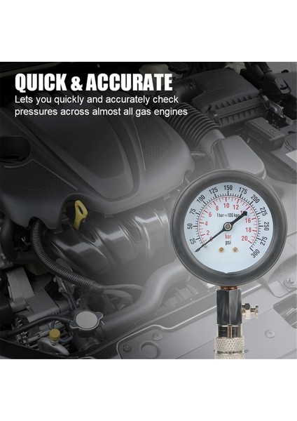 M10 M12 M14 M18 Adaptör 0-300 Psı Basınç Göstergesi Otomotiv Silindir Test Cihazı Kiti ile Benzin Motor Sıkıştırma Ölçer (Yurt Dışından) indirimleri