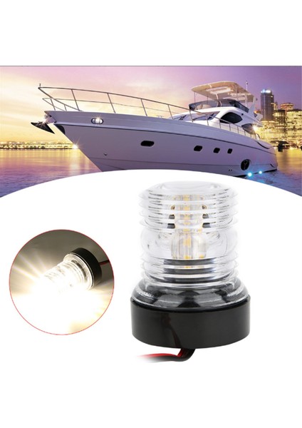12-24V Beyaz LED Navigasyon Işığı 360 Derece Yat Teknesi Için Çok Yolda Işık Yelken Sinyal Lambası Kıç Ankraj Işığı (Yurt Dışından) fırsatları