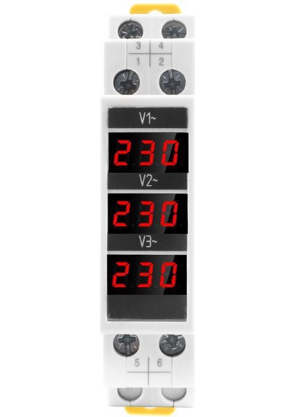 Dın Ray Voltaj Ölçer AC80-500V Için Modüler LED Dijital Üç Fazlı Voltmetre (Yurt Dışından) fiyatları