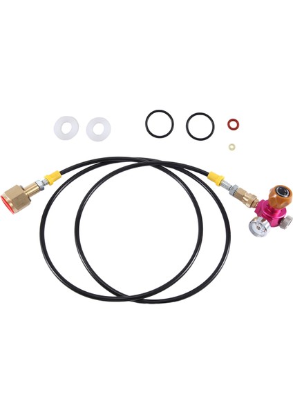 Duo/terra/art/gaıa Hızlı Bağlantı W21.8-14 Co2 Silindiri Için 2000PSI Basınç Göstergesi ile Co2 Transfer Adaptörü ve Hortum (Yurt Dışından) modelleri
