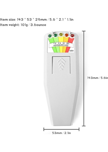 Elektromanyetik Radyasyon Dedektörü Emf Metre Manyetik Alan Detektörü K2KII Çok Fonksiyonlu Radyasyon Test Cihazı, Beyaz (Yurt Dışından) indirimleri
