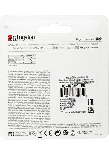 Kıngston 128G Usb3.2 Dt Exw KC-U2G128-5R fiyatları