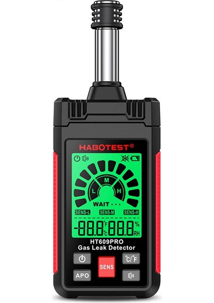 Habotest HT609 Pro Yanıcı Gaz Dedektörü Geri Çekilebilir 50-1000PPM Ses ve Ekran Alarmı Yanıcı Doğal Metan Gaz Dedektörü (Yurt Dışından)