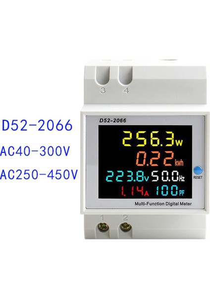 Dın Demiryolu Ac Monitör 6in1 40-300V 100A Voltaj Akım Güç Faktörü Aktif Kwh Elektrik Enerji Frekans Metre Volt Amp (Yurt Dışından) modelleri