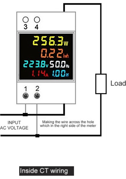 Dın Demiryolu Ac Monitör 6in1 40-300V 100A Voltaj Akım Güç Faktörü Aktif Kwh Elektrik Enerji Frekans Metre Volt Amp (Yurt Dışından) fırsatları