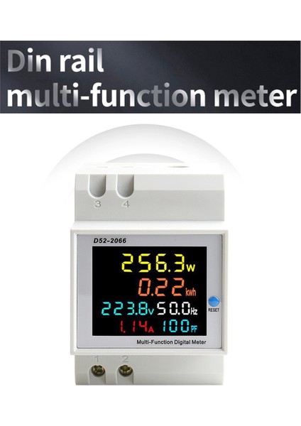 Dın Demiryolu Ac Monitör 6in1 40-300V 100A Voltaj Akım Güç Faktörü Aktif Kwh Elektrik Enerji Frekans Metre Volt Amp (Yurt Dışından) indirimleri