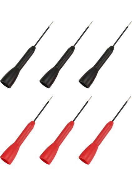 6 Paket 2mm Iğne Test Probları, 600V/10A TL71 TL75-3 Siyah ve 3 Kırmızı Kurşunlar Için Tahribatsız Multimetre Testi (Yurt Dışından)
