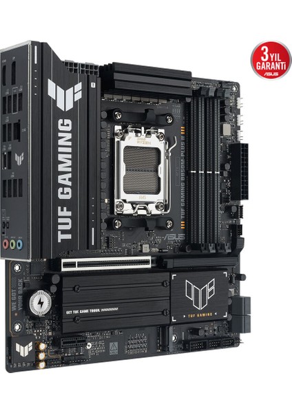 Tuf Gamıng B850M-PLUS Iı Amd B850 Am5 Ddr5 8000 Dp HDMI 3x M2 Usb3.2 Gen 2x2 Aura Rgb 2.5gbit Lan Matx 14+2+1 Güç Aşamaları, 1xgen5 M.2, Ready For Advanced Aı Pc