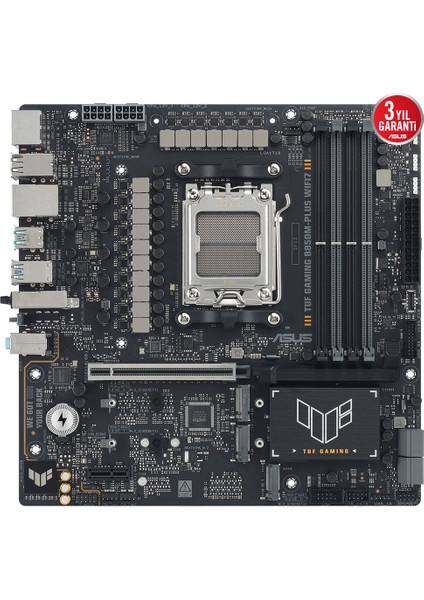 Tuf Gamıng B850M-PLUS Wıfı7 Amd B850 Am5 Ddr5 8000 Dp HDMI 3x M2 Usb3.2 Gen 2x2 Wifi 7 + Bt Aura Rgb 2.5gbit Lan Matx 14+2+1 Güç Aşamaları, 1xgen5 M.2, Ready For Advanced Aı Pc modelleri