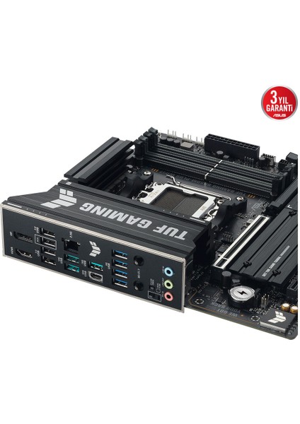 Tuf Gamıng B850M-PLUS Wıfı7 Amd B850 Am5 Ddr5 8000 Dp HDMI 3x M2 Usb3.2 Gen 2x2 Wifi 7 + Bt Aura Rgb 2.5gbit Lan Matx 14+2+1 Güç Aşamaları, 1xgen5 M.2, Ready For Advanced Aı Pc
