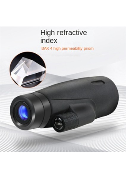 Yüksek Tanımlı Dürbünler 12X50 Akıllı Odaklanma Uzun Mesafeli Taşınabilir Seyahat Dürbünleri Monoküler Av Oyuncakları (Yurt Dışından)