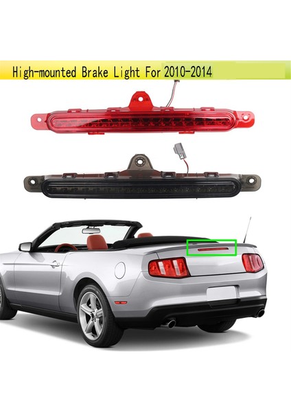 LED 3. Üçüncü Fren Işığı Ford Mustang Için Yüksek Montaj Fren Işığı 2010-2014 TZOA008-EHS1 AR3Z13A613A Siyah (Yurt Dışından) fırsatları