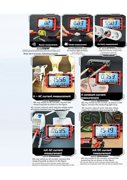 613SMART Multimetre Gerçek Zamanlı Güç Kalan Ölçüm Test Cihazı Ac/dc Ammetre Voltmetre 4000COUNT Dijital Multimetro Testtool, A (Yurt Dışından) modelleri