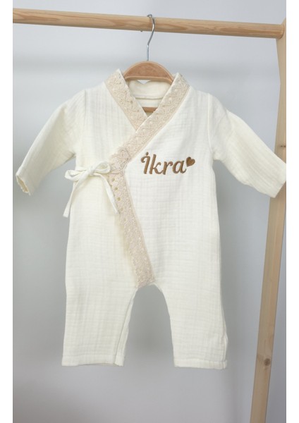 Müslin Yeni Doğan 4katlı Organik %100PAMUK Kişiye Özgü Nakışlı Hastane Çıkış Seti (Kalpli Model-6) fırsatları