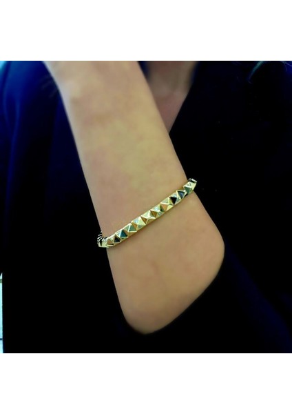 Piramit Esneyen Altın Bilezik- KLP0335