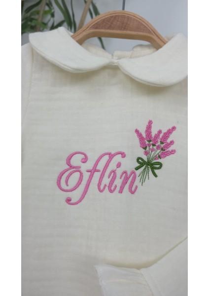 Müslin Yeni Doğan 4katlı Organik %100PAMUK Kişiye Özgü Nakışlı Hastane Çıkış Seti (Lavanta Modeli) modelleri