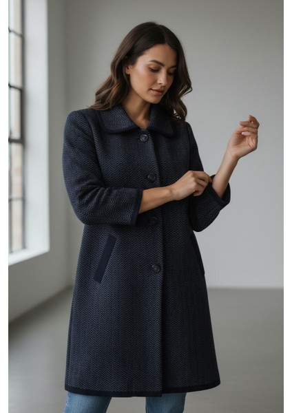 Kadın Önü Düğmeli Cepli Yakalı Kalın Triko Hırka fiyatları