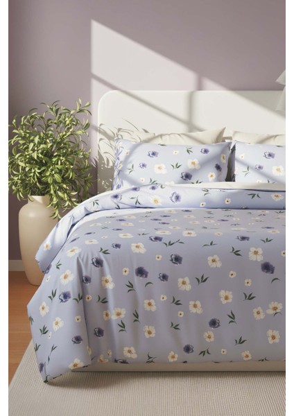 Kır Çiçekleri Çift Kişilik Nevresim Takımı Pamuklu