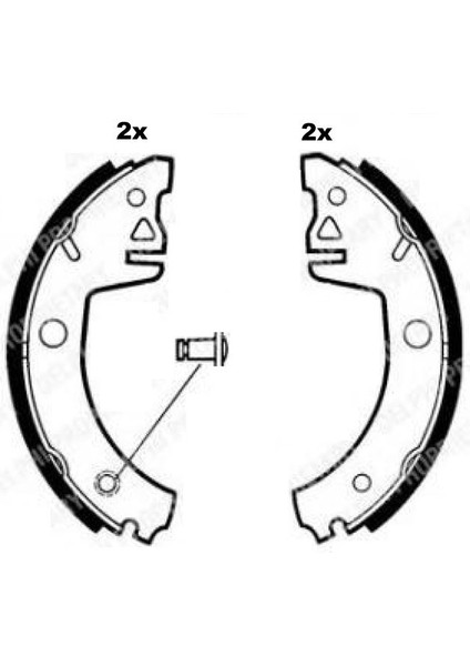 23 Beser 21175 - Fren Balatalı Pabuç Arka Takım Eski Model(Yenilenmiş Balata Et Kalınlığı 0,30CM) Favorit Forman