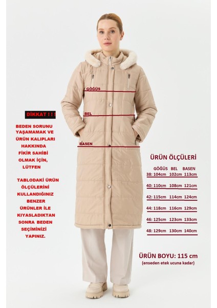 Kadın Kışlık Kaban Şişme Kapitone Kalın Elyaflı 20232