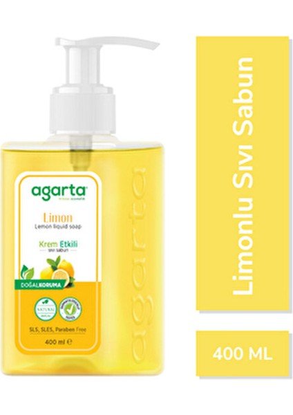 Doğal Krem Etkili Limon Sıvı Sabun 400 ml Cildinizi Yumuşatır ve Temizler fiyatları