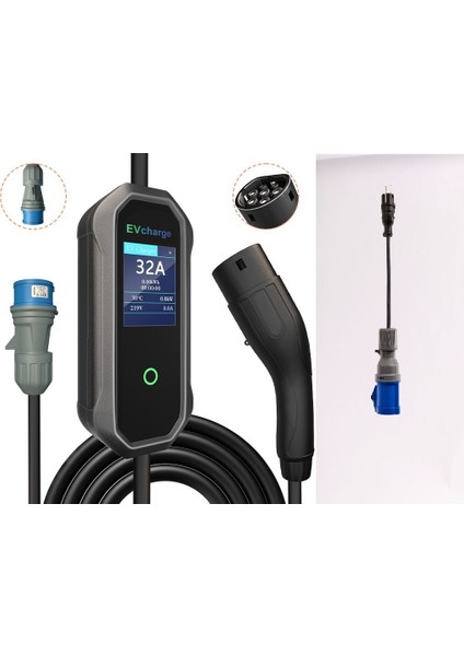 Evcharge Elektrikli Araç Taşınabilir Şarj Cihazı 7 Kw / 32A fiyatları