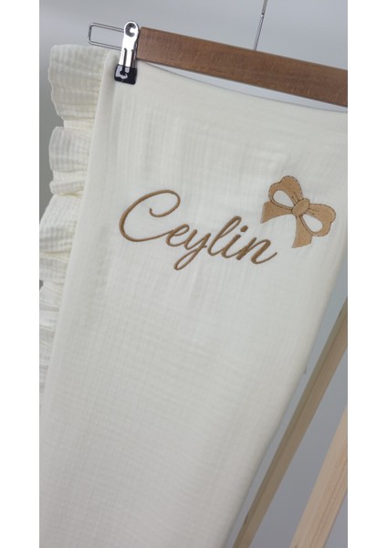 Müslin Yeni Doğan 4katlı Organik %100PAMUK Kişiye Özgü Nakışlı Hastane Çıkış Seti-Kurdele Model modelleri