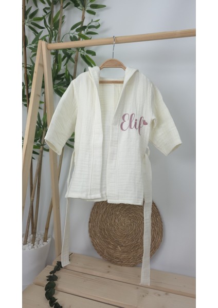 Müslin Yeni Doğan 4katlı Organik %100PAMUK Kişiye Özgü Nakışlı Kalpli Bornoz (0-2 Yaş) fiyatları