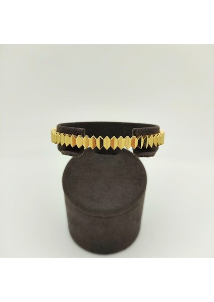 Geometrik Tasarımlı Altın Kelepçe - KLP0332 modelleri