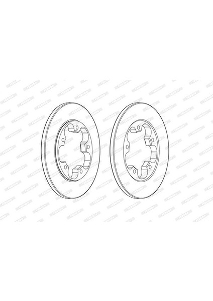 DDF2484C - Arka Fren Dıskı Transıt V363 14 Tek Teker A.ceker Duz 308MM 5 Bıjon