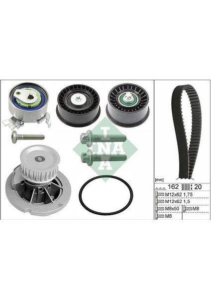 530044130 - Devirdaimli Eksantrik Gergi Kiti 162×200 Astra G-Corsa C-Vectra C-Merıva A-Zafıra A 1.4-1.6-1.8 16V Z16XE-Z14XE 6334035 Devirdaimli