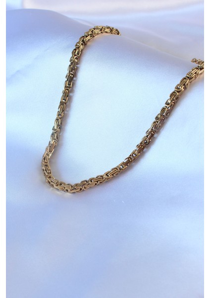 316L Çelik Gold Renk Kral Zincir Model Erkek Kolye modelleri