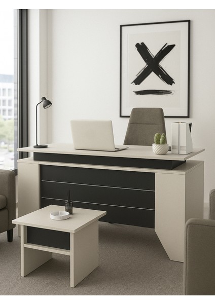 Remida Ofis Masası Çalışma Masası Kumtaşı - Antrasit modelleri