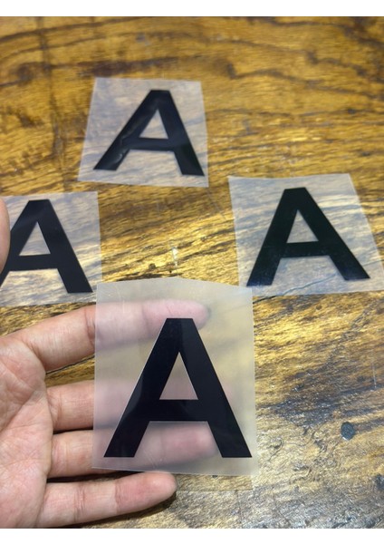 4 Lü Ütü Ile Yapışan Siyah A Harfi Transfer Baskı Arma 5x4 cm modelleri