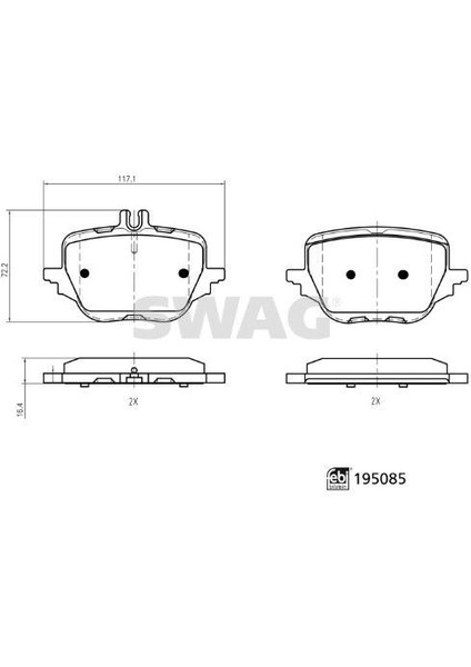 33111860 - Fren Balatası Arka Mercedes W206 S206 C254 W223 V223