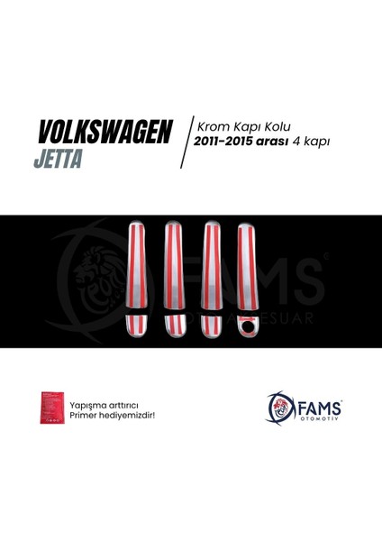 Vw Jetta Krom Kapı Kolu 4 Kapı 2011-2015 P. Çelik modelleri
