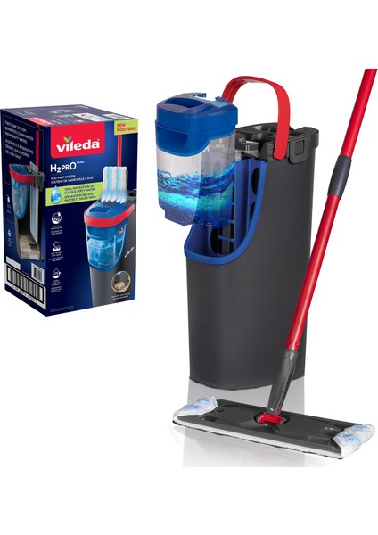 H2PrO Temizlik Seti, Kirli Su-Temiz Su Ayırımı, %100 Mikrofiber Mop