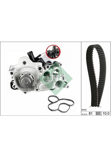 530074330 - Triger Kayışı Su Pompası Vw Caddy-Golf Vıı 1.2 Tsı 15 Polo 1.2 14 Audı A3 1.2 Tfsı 13