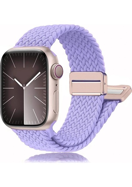 Apple Watch 10-11 46MM Lopard KRD-134 Örgü Tasarımlı Hasır Kordon Strap Kayış