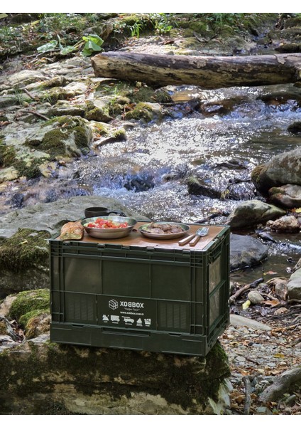 XF90AG / Folding Storage Box / Katlanır Saklama Kutusu / Haki 90 Lt fiyatları