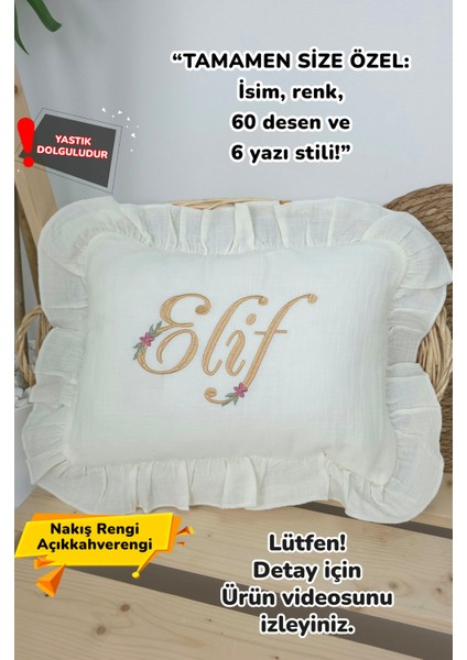 Müslin Yeni Doğan 4katlı Organik %100PAMUK Kişiye Özgü Nakışlı Hastane Çıkış Seti (Papatya Model-7)