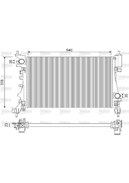 733114 - Motor Su Radyatörü Opel Corsa D-Corsa E 1.2-1.4 A12XER A12XEL B12XEL A14XER B14XER 11 540×378X23