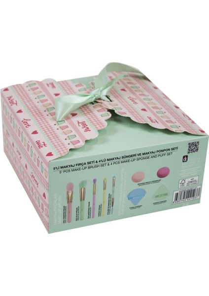 Patiisserie Serisi 5'Li Makyaj Fırça ve 4' Lü Sünger Seti - 137 indirimleri