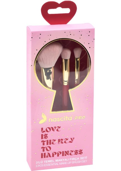 Love 3lü Temel Makyaj Fırça Seti - 113 modelleri