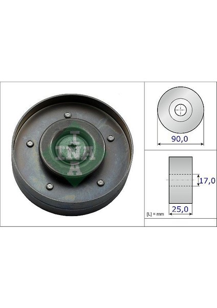 532069410 - Alternatör Gergi Rulmanı V Bilya A4-A5-Q5 1.8-2.0 Tfsı Cpfa-Cjka-Cdha-Cdnc