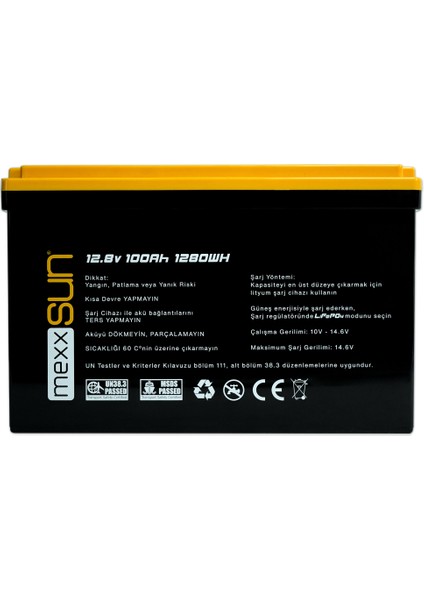 Lityum Akü 12,8V 100AH (Lifepo4) 1280WH fırsatları