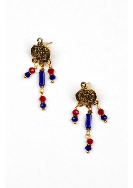 Doğal Taşlı Etnik Otantik Küpe