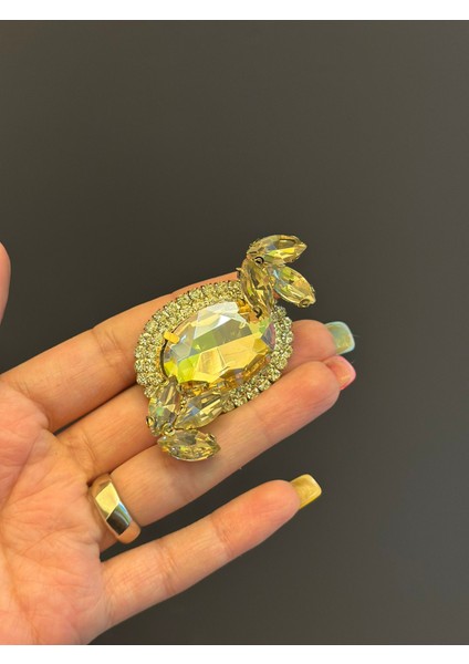 Zirkon Taş Işleme Tasarım Broş Yaka Iğnesi Giyim Aksesuarı 6x5 cm modelleri