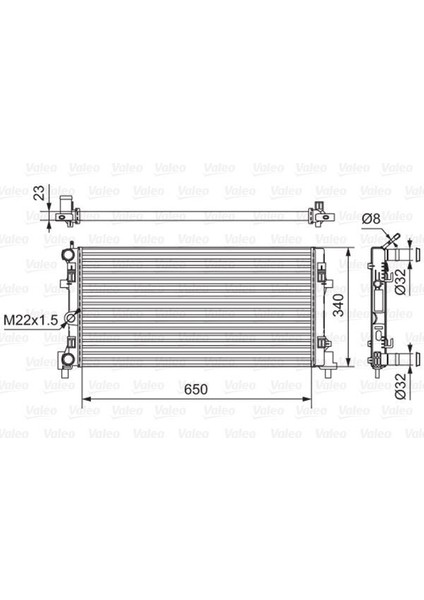 701522 - Radyatör Polo 1.2 Tsi-Tdi-1.6 Tdi 09 A1 1.2-1.4tfsi 10 Ibıza 08 Fabıa 10-14 648×339X24