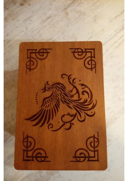 Tarot Kutusu Sunak Run Taşları Kutusu El Işi Anka Kuşu Ahşap fiyatları